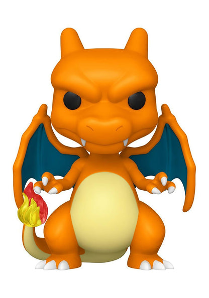 PokÃ©mon Charizard Funko Pop figure, orange with blue wings and flame detail