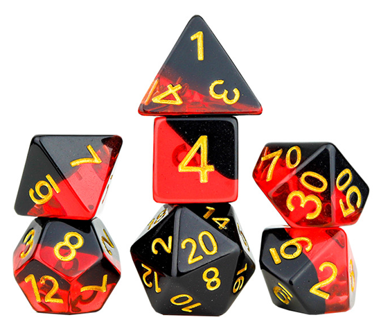 Sirius Dice - RPG Dice Set - Brimstone