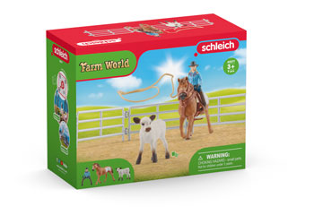 Schleich - Cowgirl Team Roping Fun
