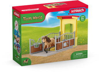 Schleich - Pony Box with Iceland Pony Stallion