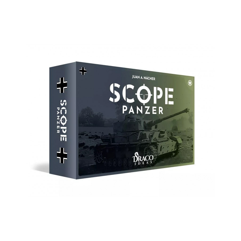 Scope Panzer game box showing tank sniper artwork and World War II theme