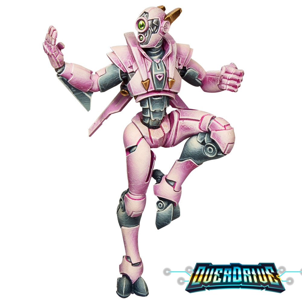 Dynamic pose of the Shadow miniature, showcasing sharp edges and movement