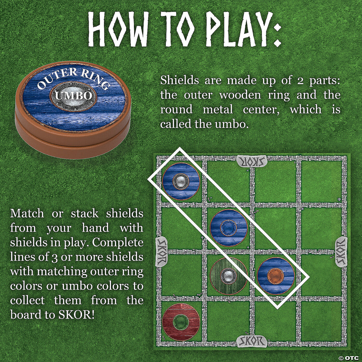 Close-up of hands placing a tile on the Skor board, emphasizing strategy play