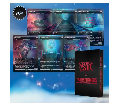 Magic: The Gathering - Secret Lair - Secret Lair x Transformers: Optimus Prime vs. Megatron Foil Edition