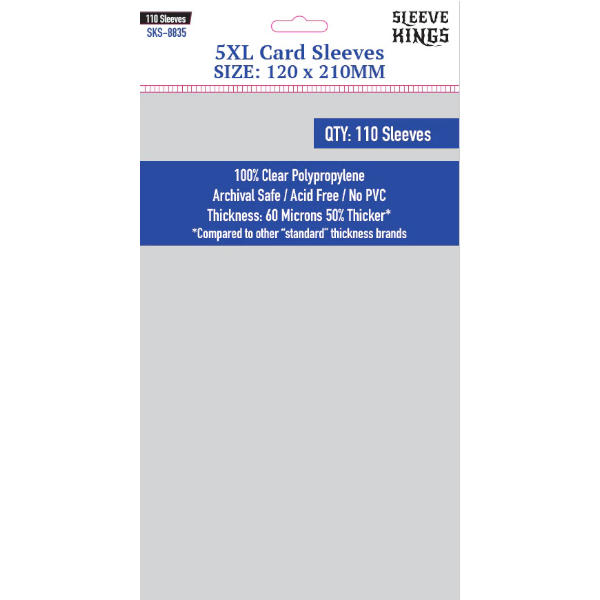 Sleeve Kings Board Game Sleeves 5mm xL (120mm x 210) (110 Sleeves Per Pack) - Good Games