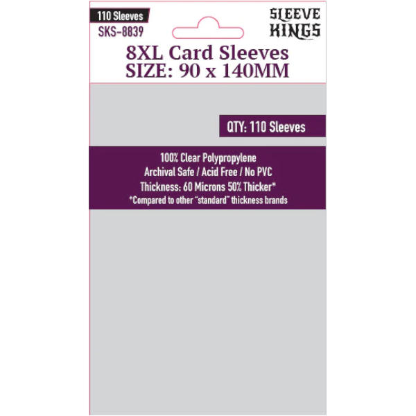 Sleeve Kings Board Game Sleeves 90mm x 140mm (110) - Good Games