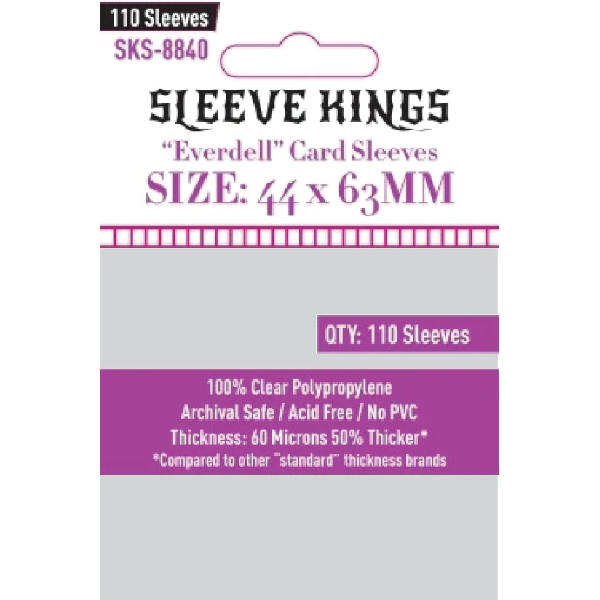 Sleeve Kings Board Game Sleeves Everdell Mini Compatible Sleeves (44mm x 63mm) (110 Sleeves per Pack) - Good Games