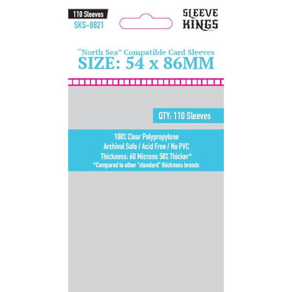 Sleeve Kings Board Game Sleeves / North Sea 54x86mm
