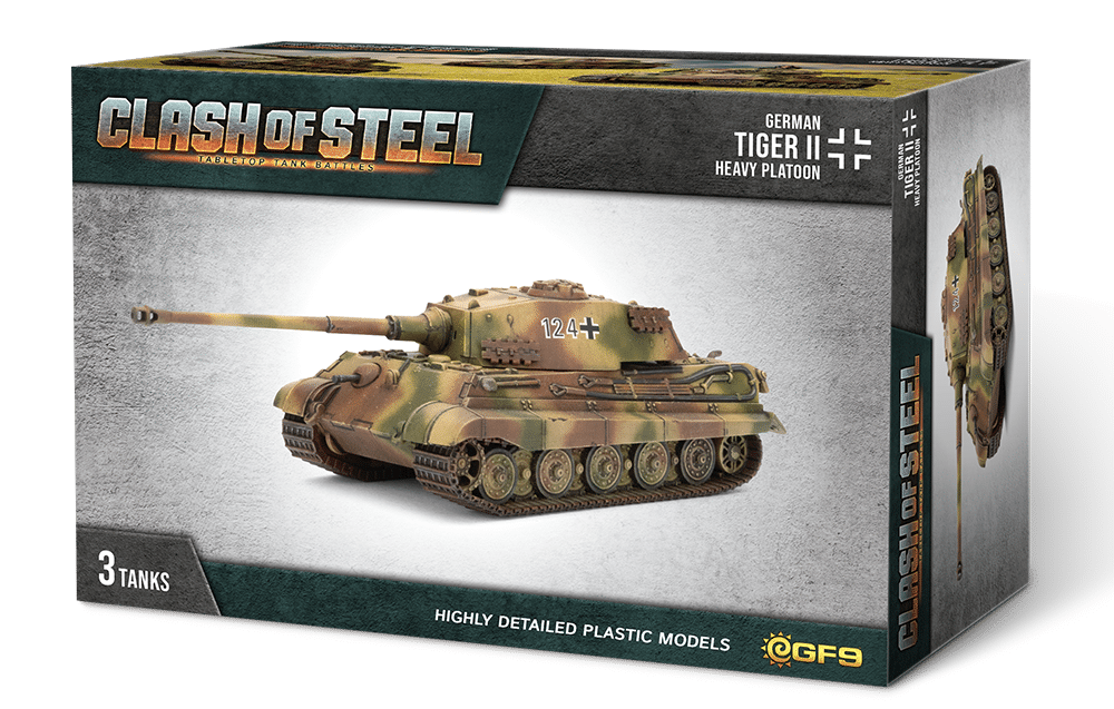 Clash of Steel: Tiger II Heavy Tank Platoon Miniature - Good Games