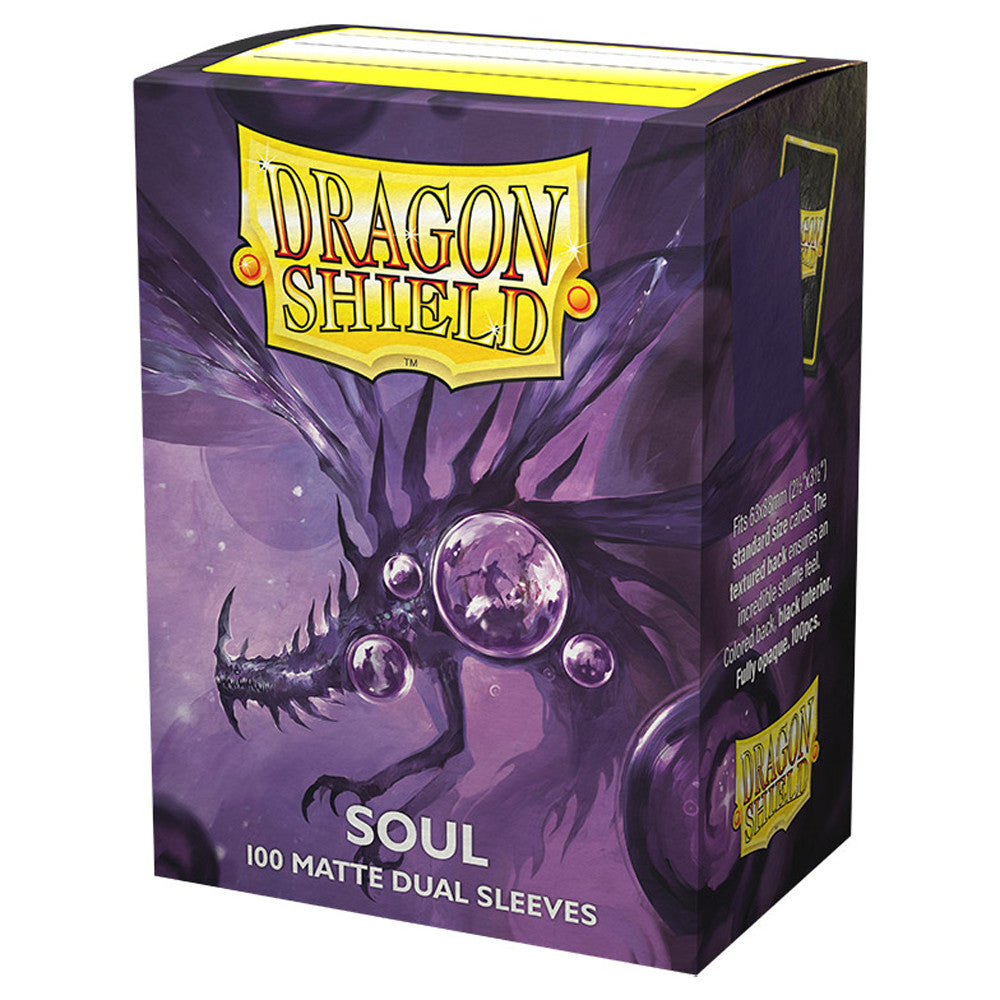 Dragon Shield - Standard Size Card Sleeves Dual Matte Metallic Purple (Soul) (100) - Good Games
