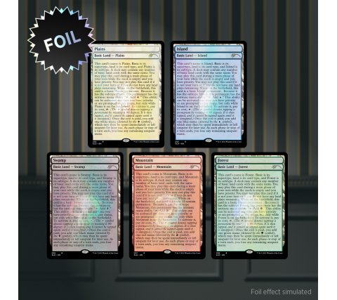Magic: The Gathering - Secret Lair - Foil Full Text Lands - Good Games