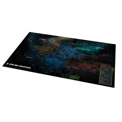 A Star Trek Adventures galactic map displaying the Federation, Romulan, and Klingon Empires' territories