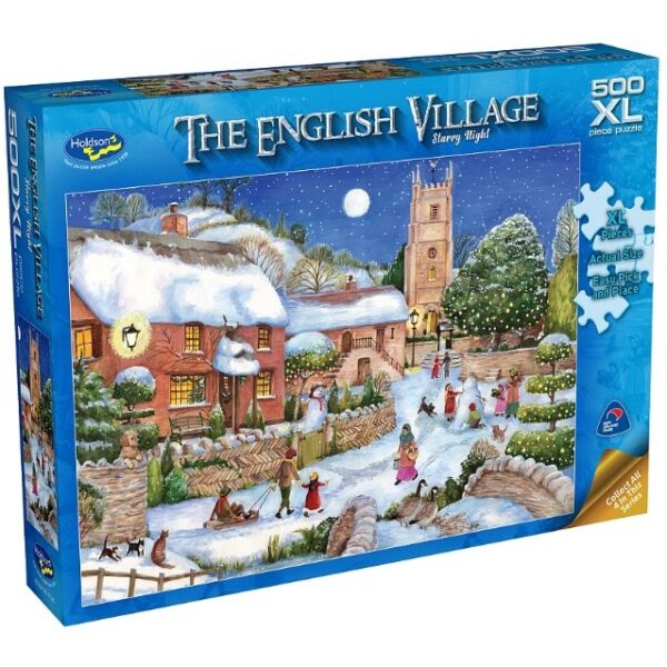 Holdson - English Village Starry Night 500 Piece Jigsaw