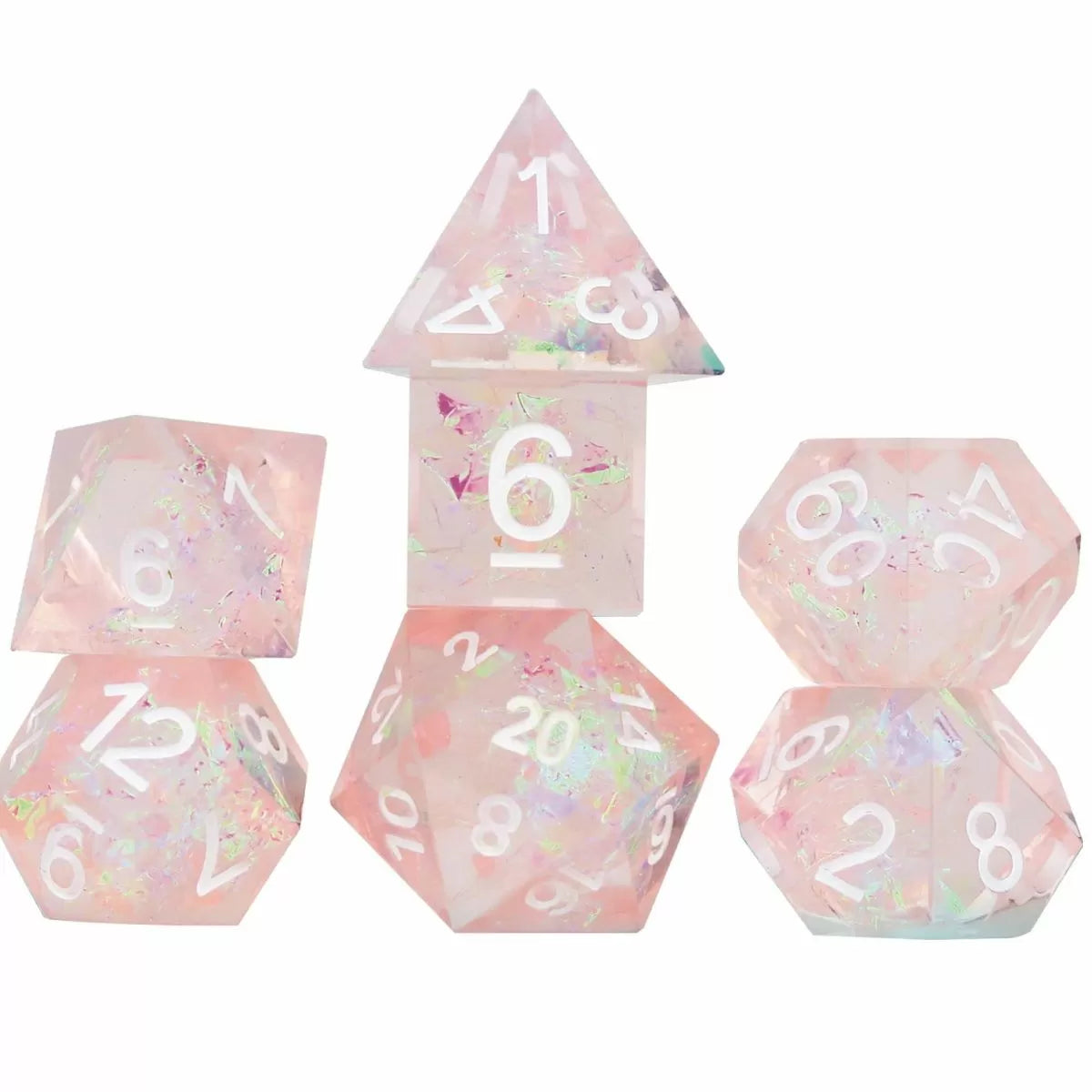 Sirius Dice - Sharp Pink Fairy Dice Set 7 - Good Games
