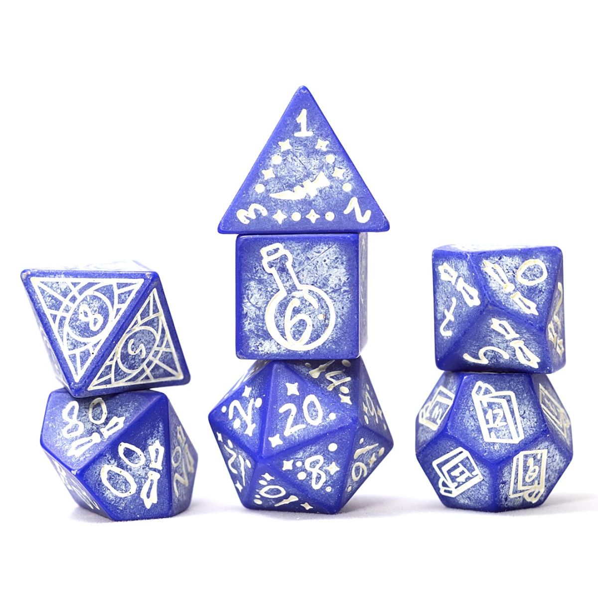 Sirius Dice - Illusory Stone - Purple Agate Dice Set 7 - Good Games