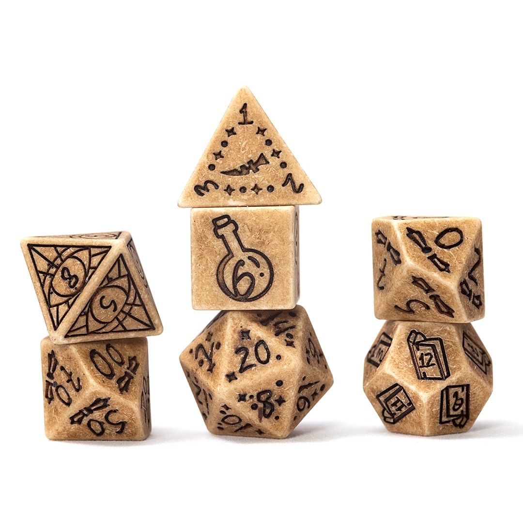 Sirius Dice - Illusory Stone - Sandstone Dice Set 7 - Good Games