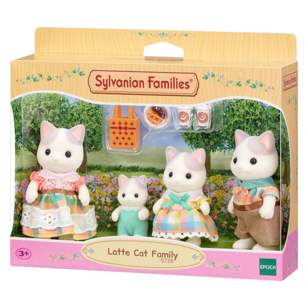 Sylvanian Families - Latte Cat Family