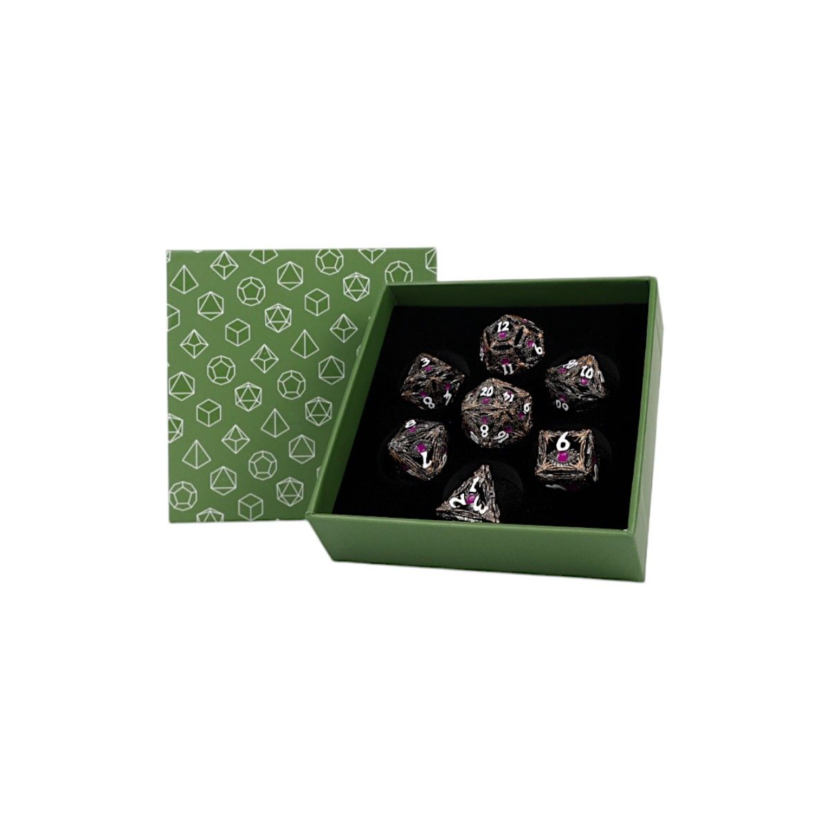 LPG Dice Dragon Eye Dice Set Tarnished Gold/Purple - Good Games