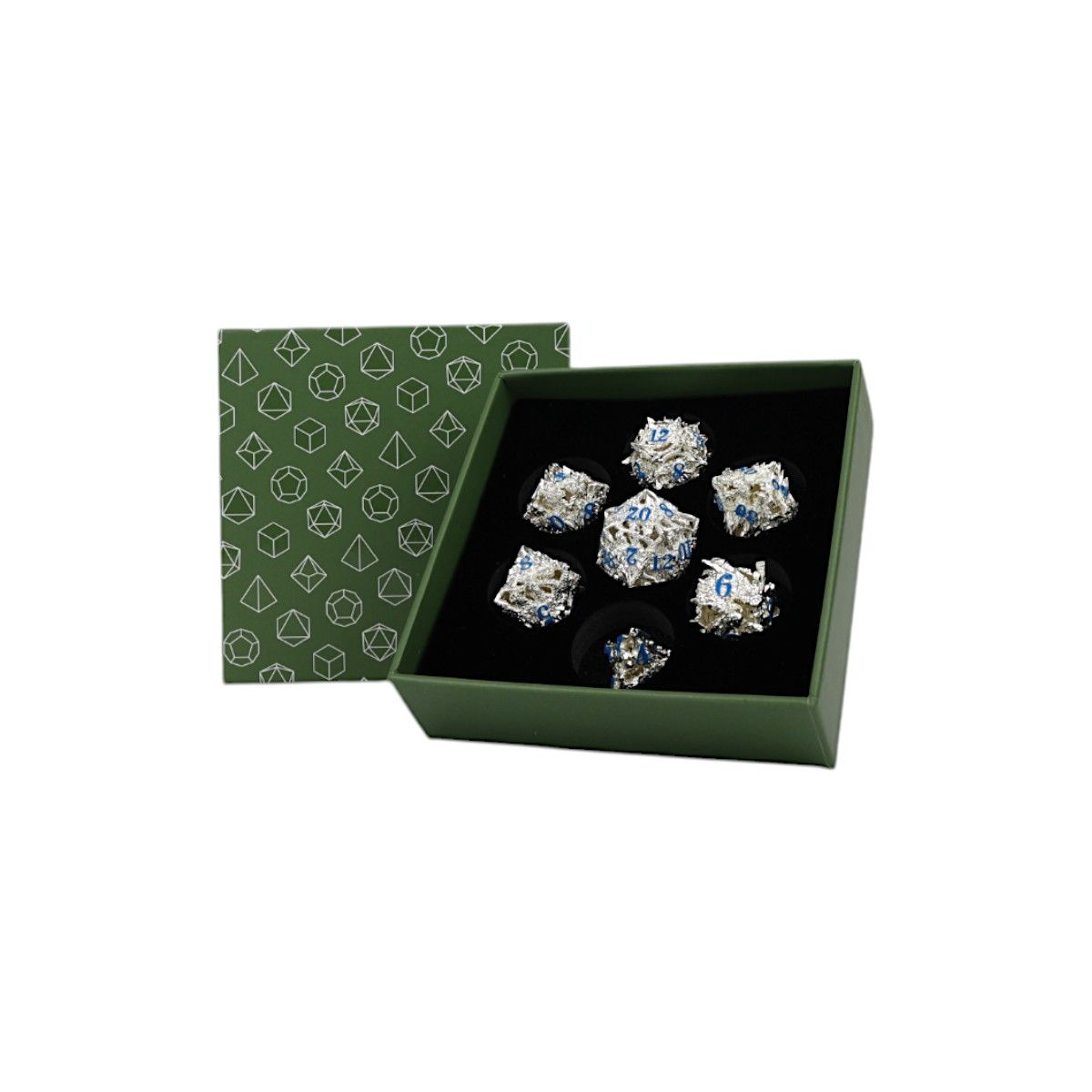 LPG DIce Dragon Rage Dice Set Steel/Blue - Good Games