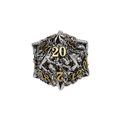 LPG Dice Dragon Rage Dice Set Chrome/Gold - Good Games
