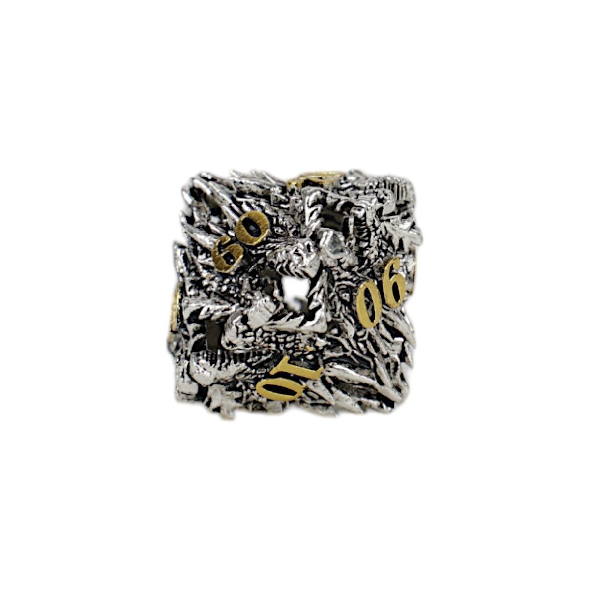 LPG Dice Dragon Rage Dice Set Chrome/Gold - Good Games