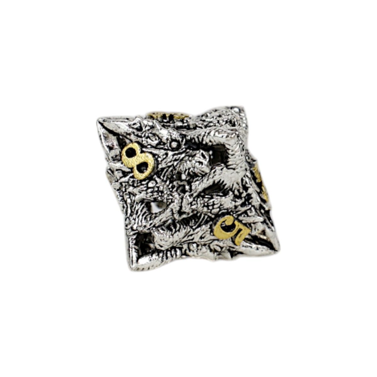 LPG Dice Dragon Rage Dice Set Chrome/Gold - Good Games