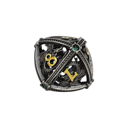 LPG Dice Hoard Guardian Dice Set Steel/Green - Good Games