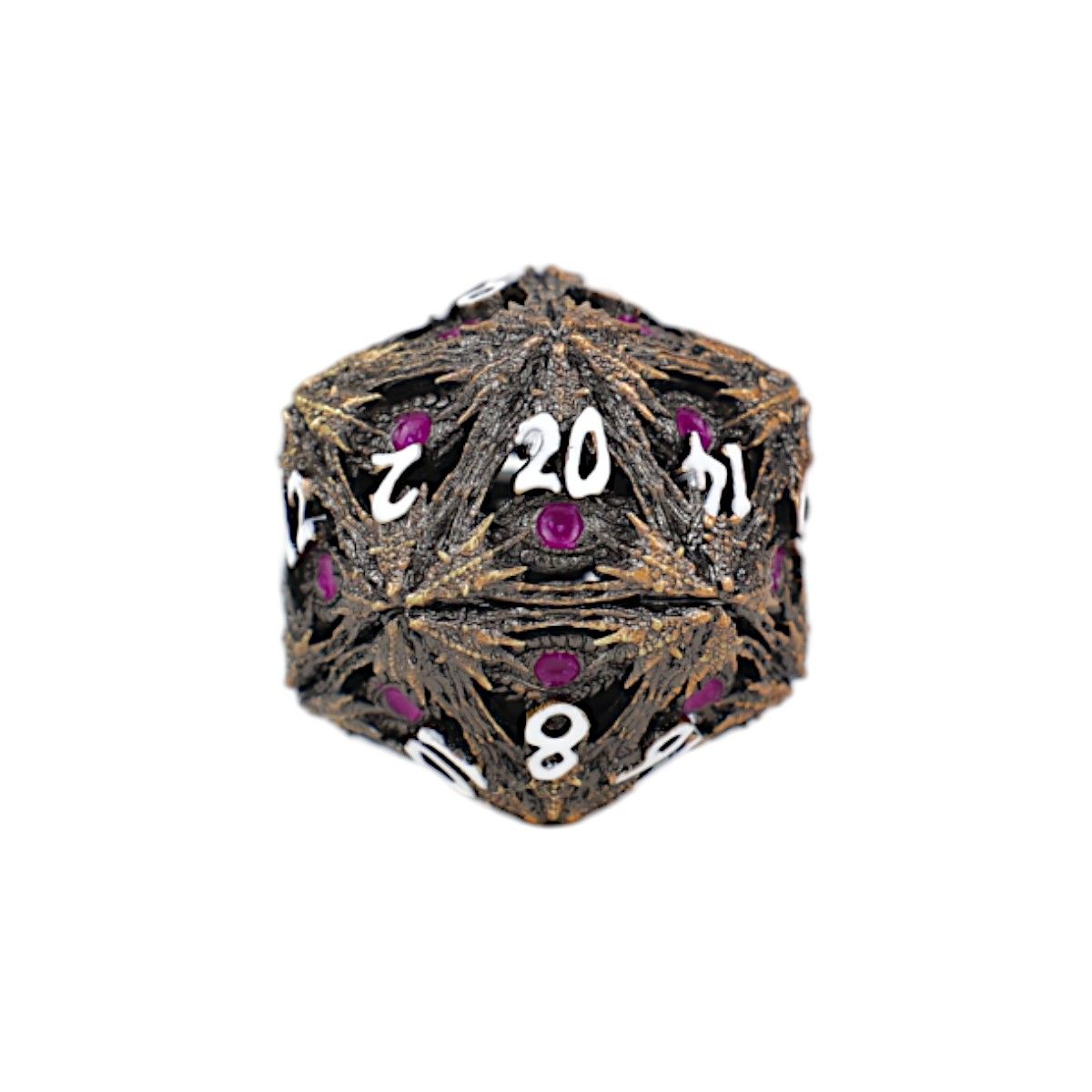 LPG Dice Dragon Eye Dice Set Tarnished Gold/Purple - Good Games
