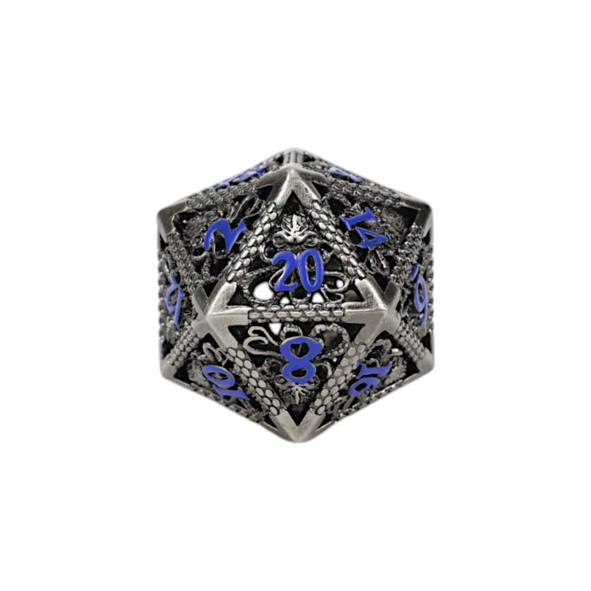 Strange Aeon Dice Set Steel/Blue - Good Games