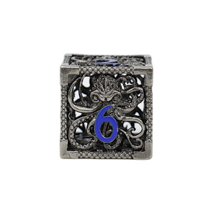 Strange Aeon Dice Set Steel/Blue - Good Games