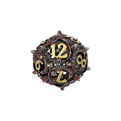 Let's Play Games - Xeno Hollow RPG Dice Set - Bloodied Metal - Good Games