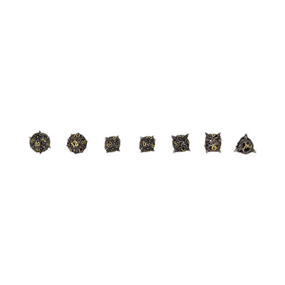 Let's Play Games - Xeno Hollow RPG Dice Set - Bloodied Metal - Good Games