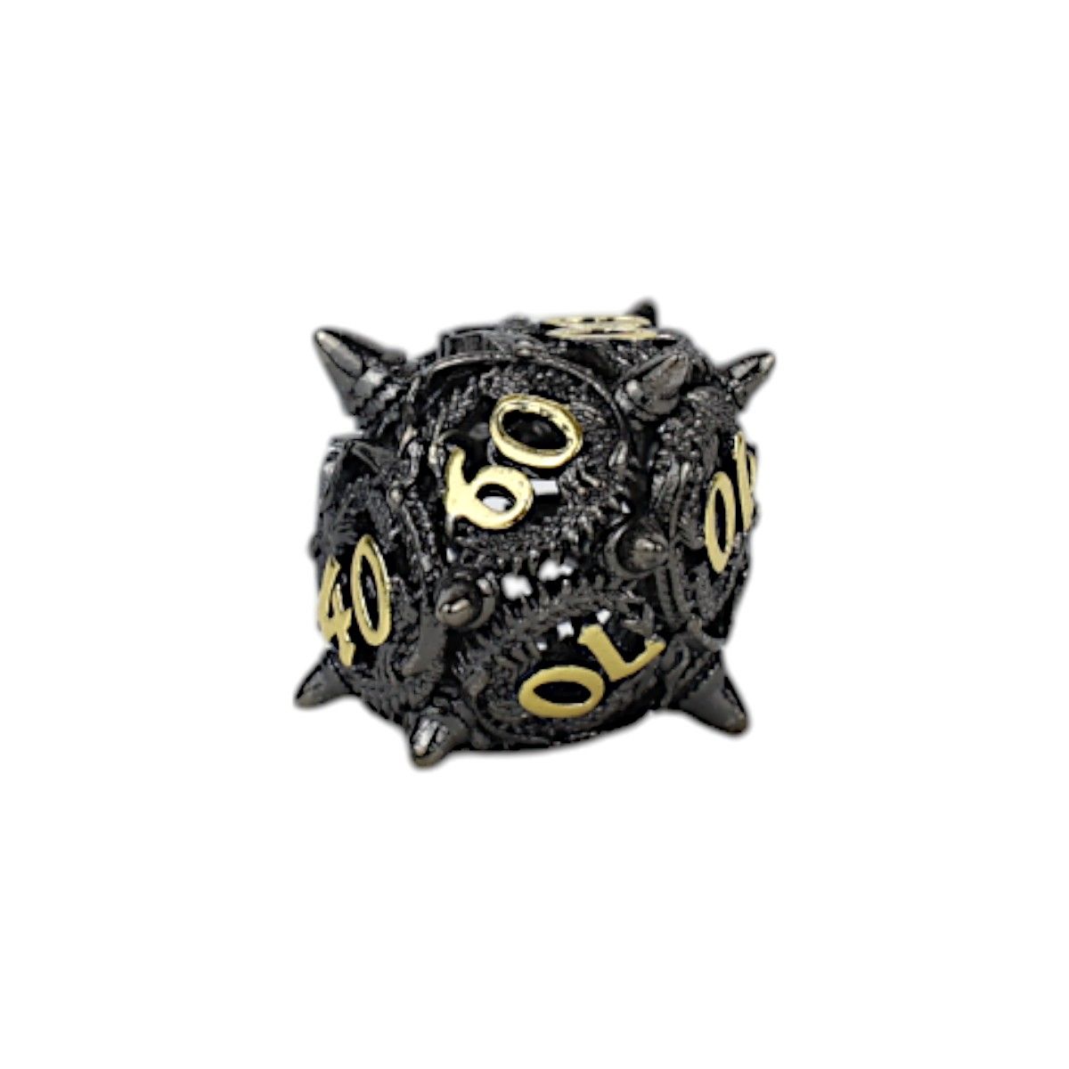 LPG Dice Xeno Hollow Dice Set Black/Gold - Good Games