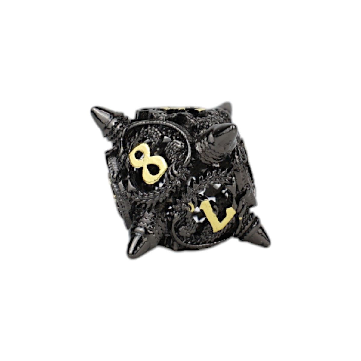 LPG Dice Xeno Hollow Dice Set Black/Gold - Good Games