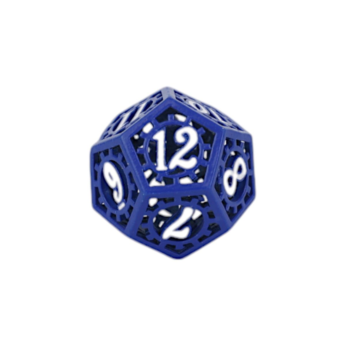One Die of LPG Dice Clockwork Sun Dice Blue/White