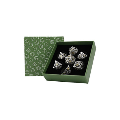Strange Aeon Dice Set Chrome/Gold - Good Games