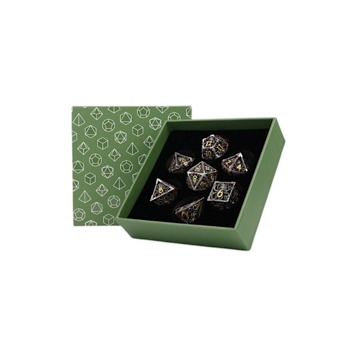 Strange Aeon Dice Set Bloodied Metal - Good Games