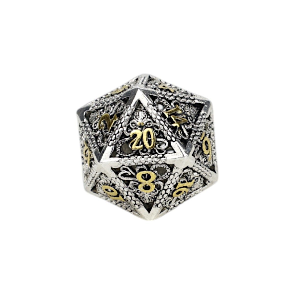 Strange Aeon Dice Set Chrome/Gold - Good Games