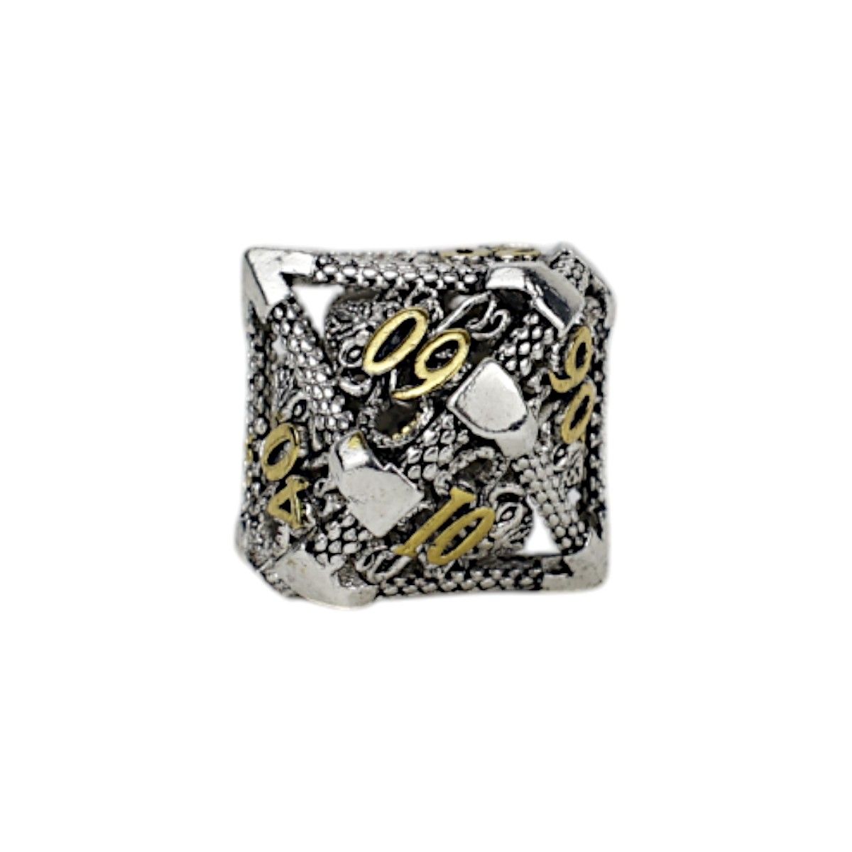 Strange Aeon Dice Set Chrome/Gold - Good Games