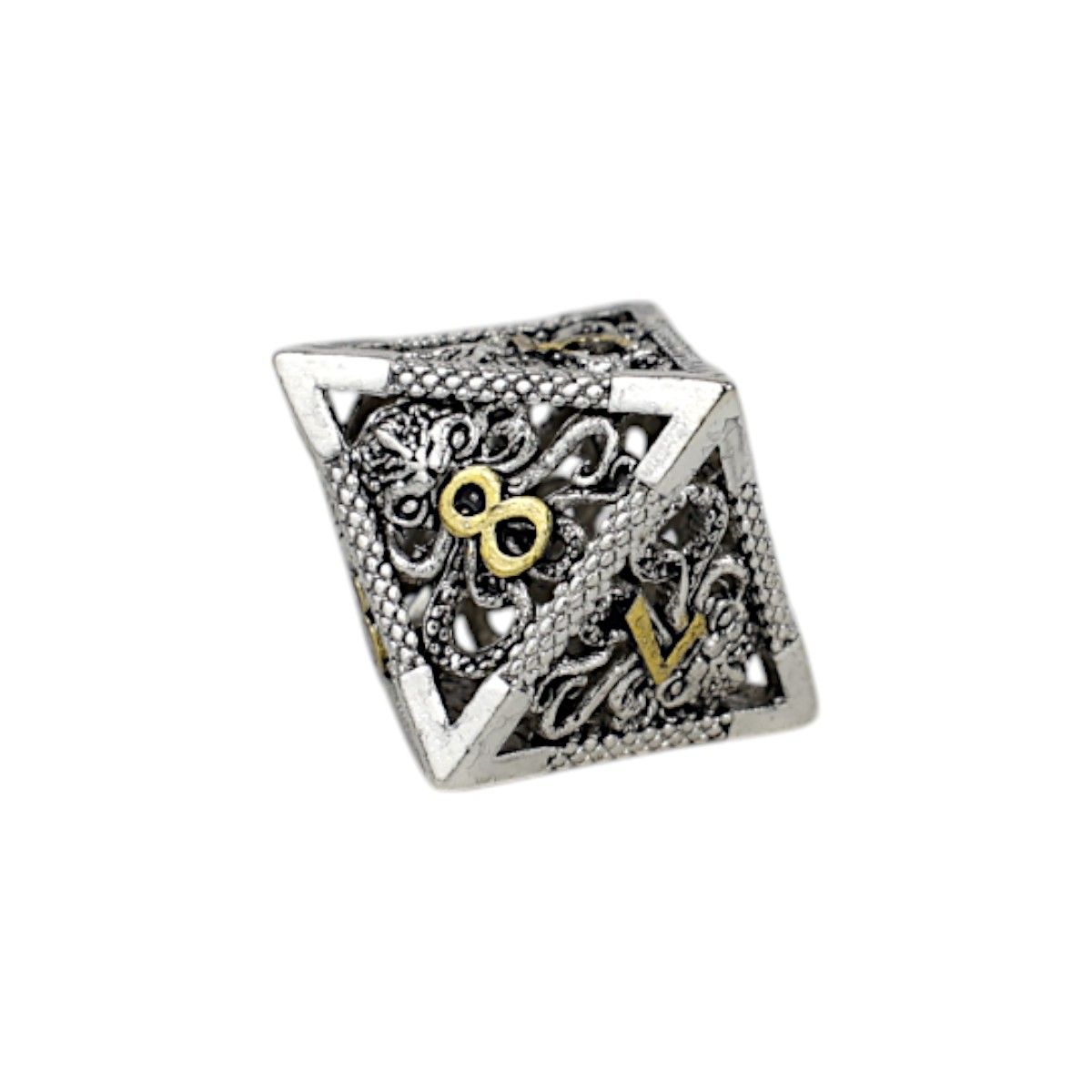 Strange Aeon Dice Set Chrome/Gold - Good Games