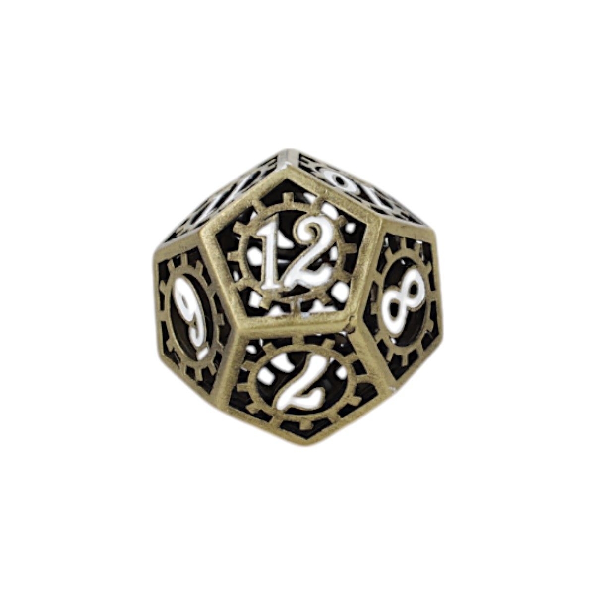 Clockwork Sun Dice Set Tarnished Gold - Good Games
