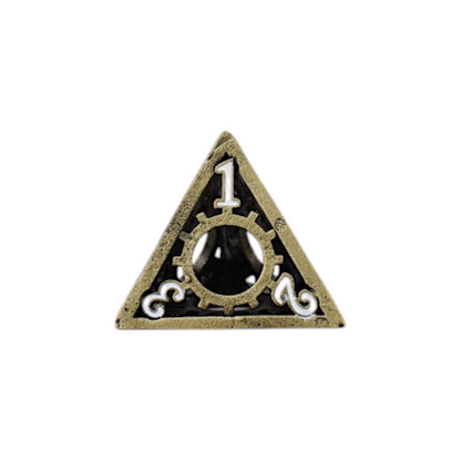 Clockwork Sun Dice Set Tarnished Gold - Good Games