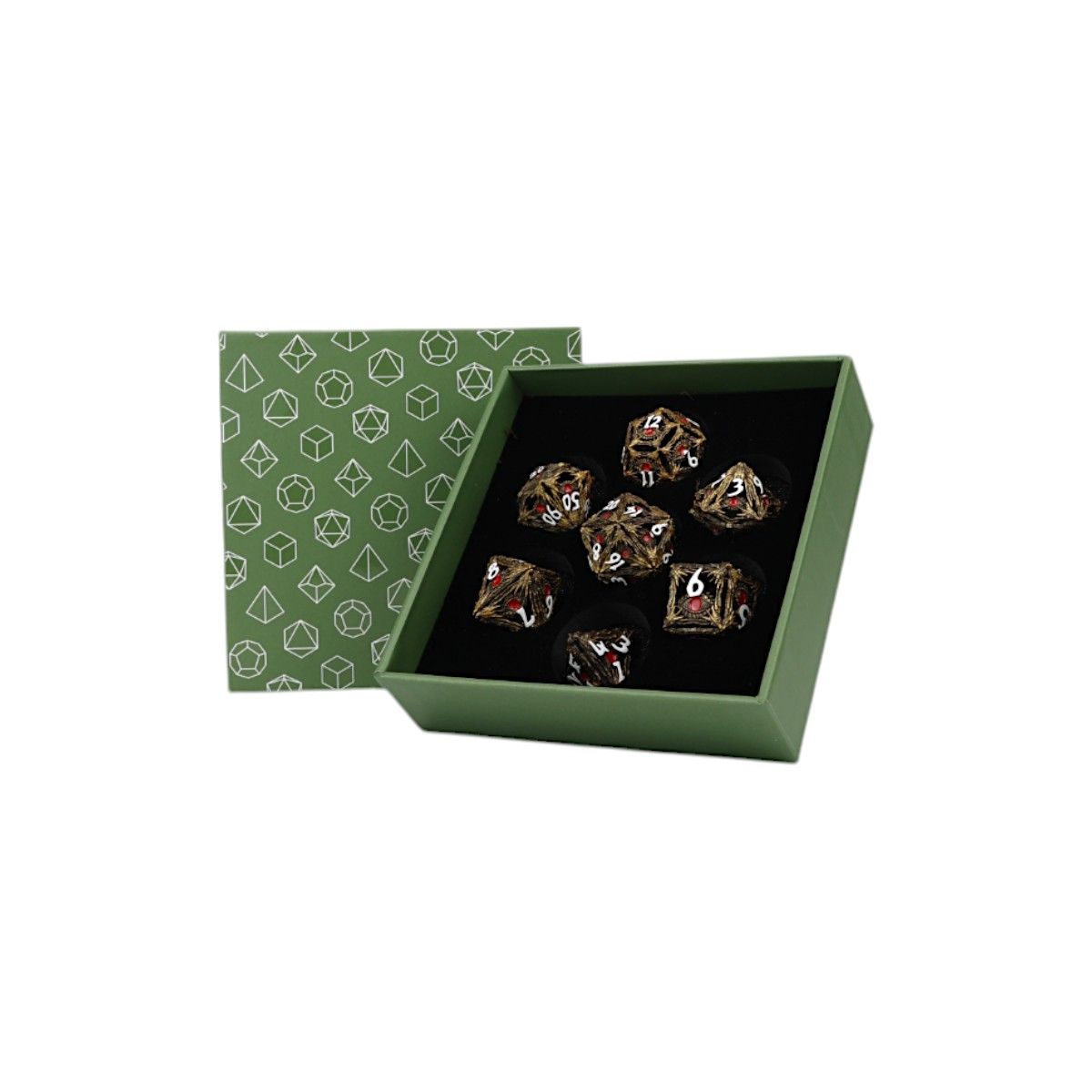 LPG Dice Dragon Eye Dice Set Ancient Bronze/Red - Good Games