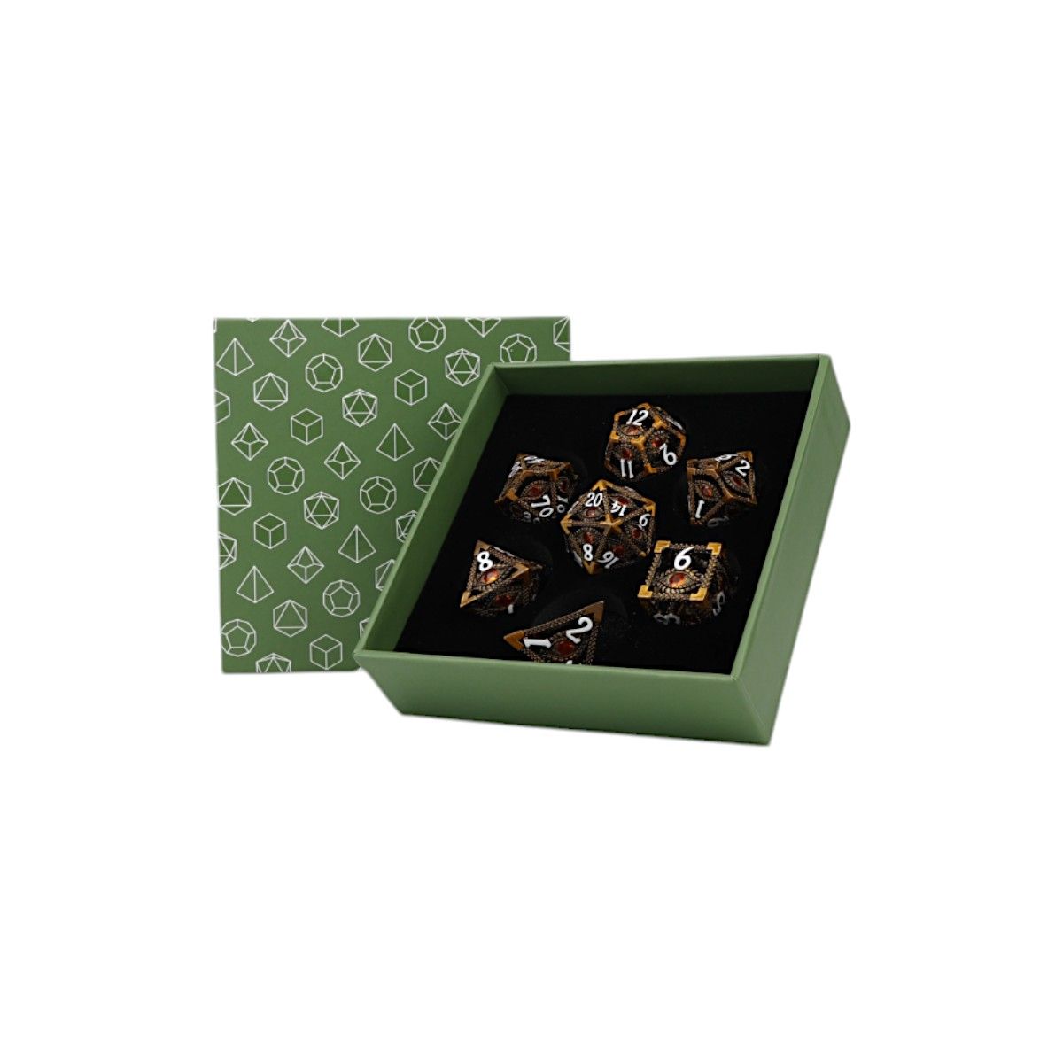 LPG Dice Scaled Eye Dice Set Gold/Red - Good Games
