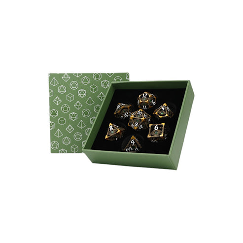 LPG Dice Scaled Eye Dice Set Ancient Bronze/Green - Good Games