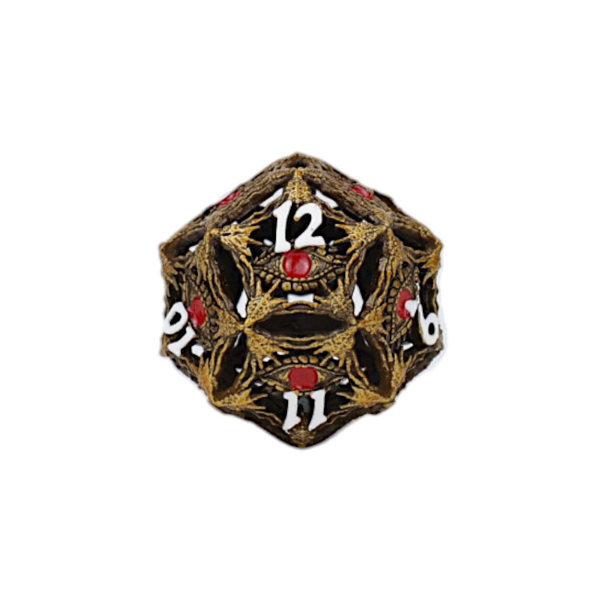 LPG Dice Dragon Eye Dice Set Ancient Bronze/Red - Good Games