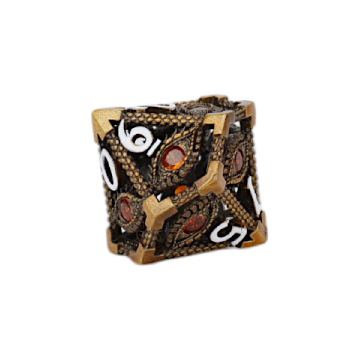 LPG Dice Scaled Eye Dice Set Gold/Red - Good Games