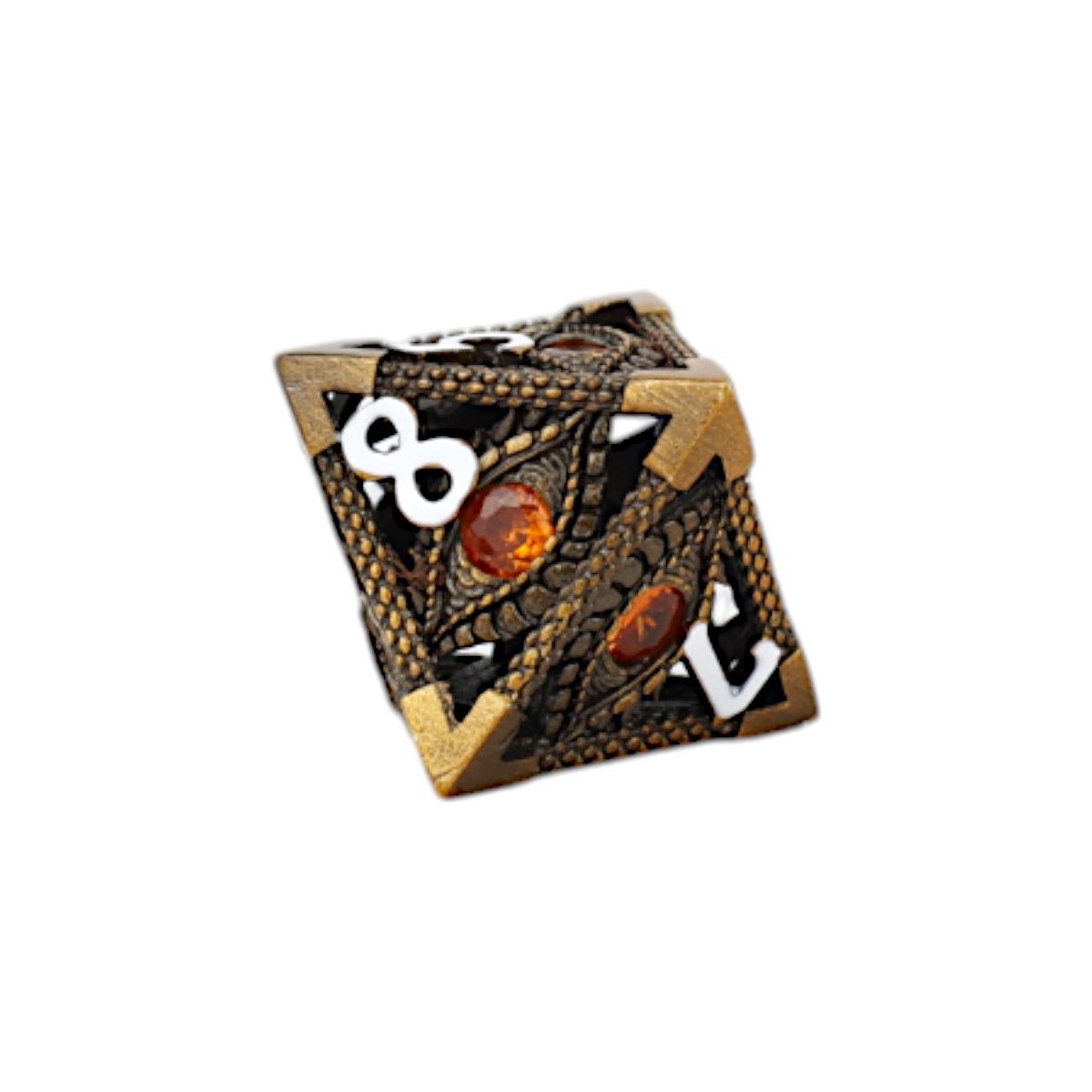 LPG Dice Scaled Eye Dice Set Gold/Red - Good Games