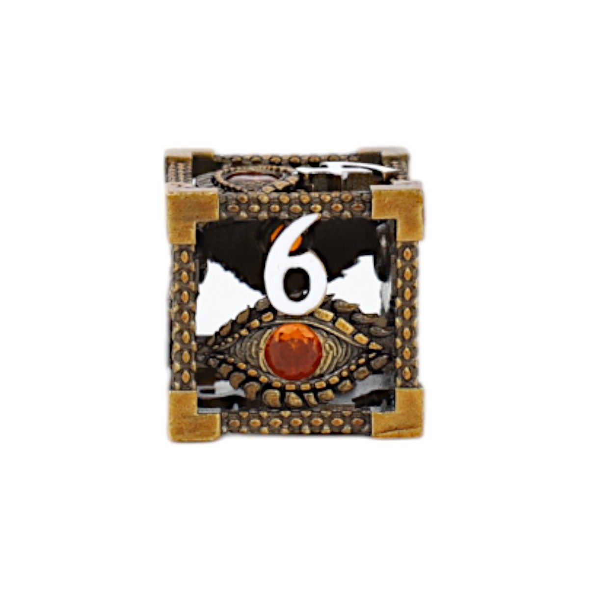 LPG Dice Scaled Eye Dice Set Gold/Red - Good Games