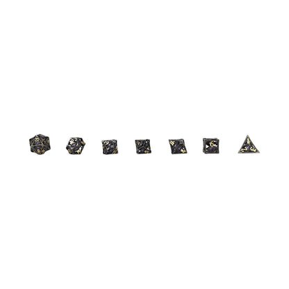 Let's Play Games - Scaled Eye RPG Dice Set - Black/Gold - Good Games